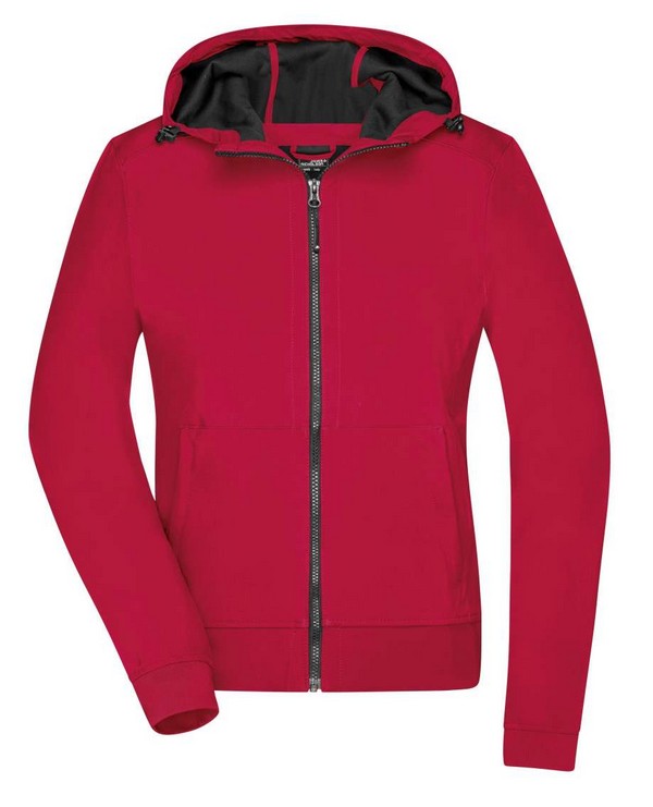 Damen 2-Lagen Kapuzen Softshell Jacke